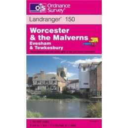 Worcester and the Malverns, Evesham and ... by Ordnance Survey Sheet map, folded
