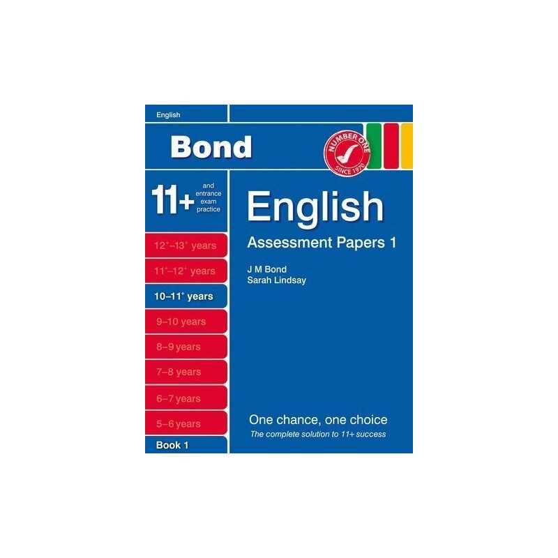 New Bond Assessment Papers English 10-11+ Years Book 1 by Sarah Lindsay Book The