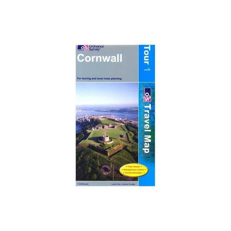 Cornwall (OS Travel Series - Tourist Map... by Ordnance Survey Sheet map, folded