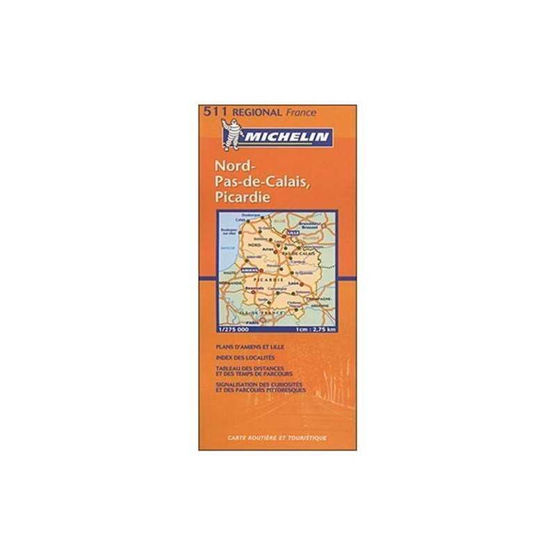 Michelin Map 511 Regional France. Nord-Pas-de-Calais, P... by Michelin Sheet map
