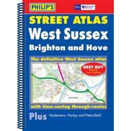 Philips Street Atlas West Sussex (Philips Street Atlases) Spiral bound Book
