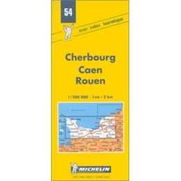 Michelin Map 54 Cherbourg, Caen, Ro... by Michelin Travel Publ Sheet map, folded