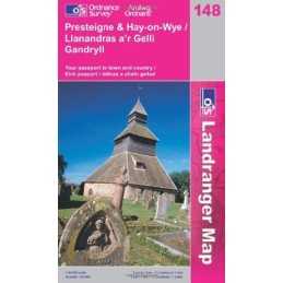Presteigne and Hay-on-Wye: Llanandras A... by Ordnance Survey Sheet map, folded