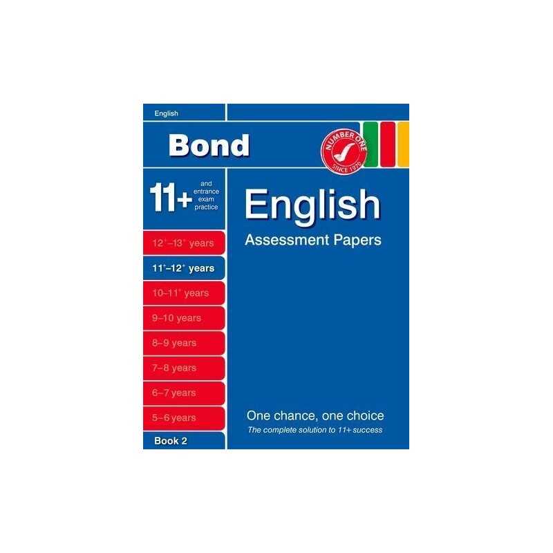 Bond English Assessment Papers 11+-12+ years Book 2 by Lindsay, Sarah Book The