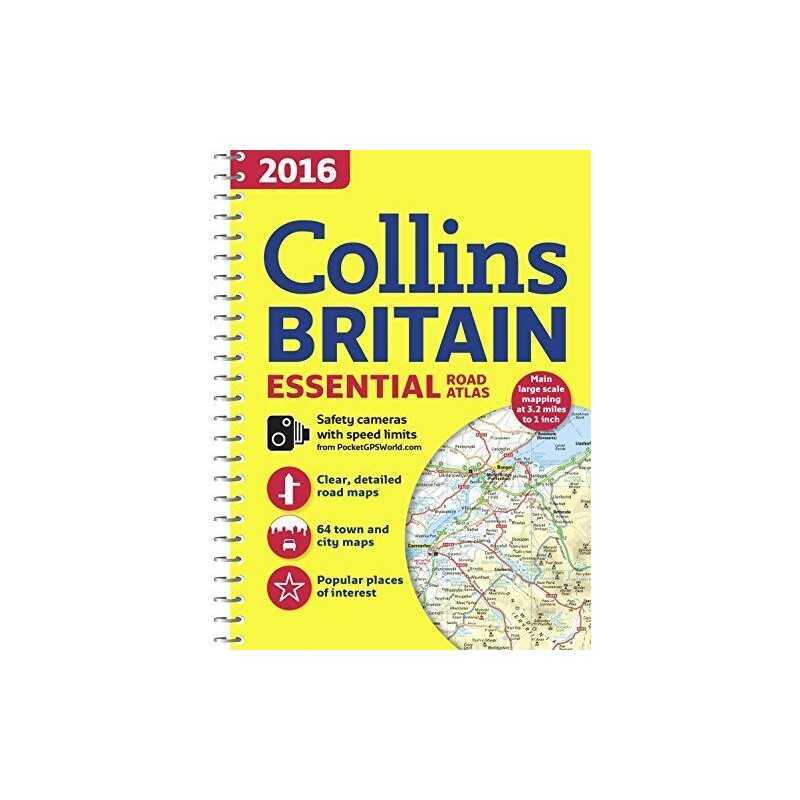 2016 Collins Essential Road Atlas Britain by Collins Maps Book  Fast