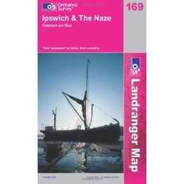 Ipswich and the Naze, Clacton-on-Sea (La... by Ordnance Survey Sheet map, folded