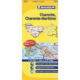 Charente, Charente-Maritime Michelin Local Map ... by Michelin Sheet map, folded