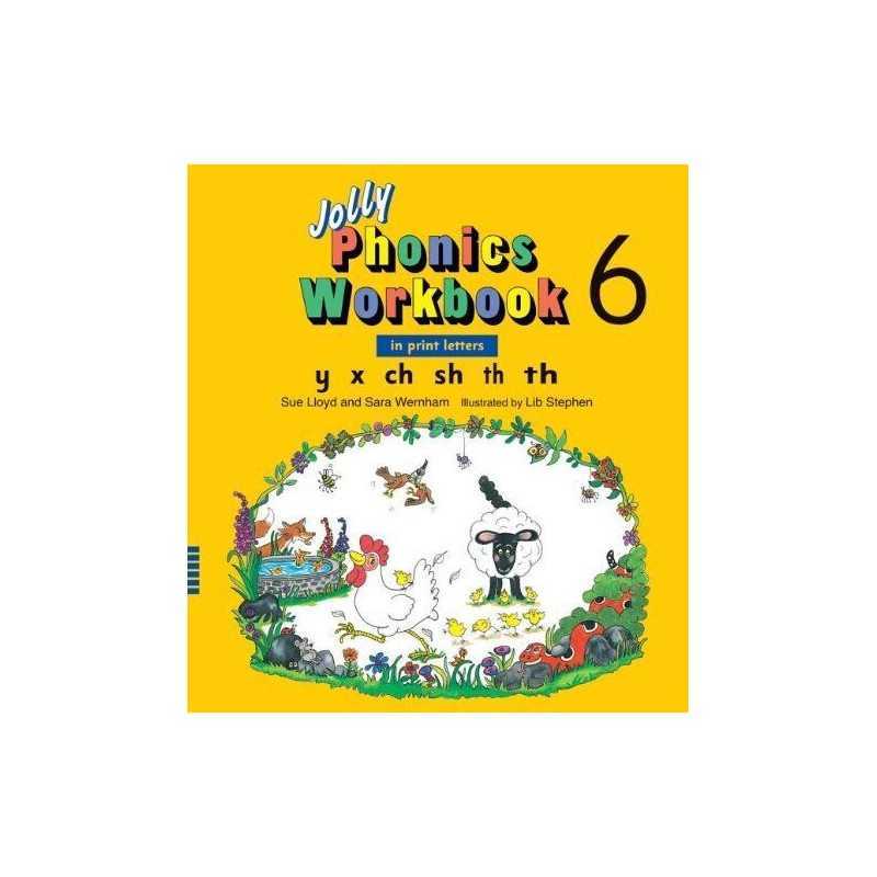 Jolly Phonics Workbook 6: In Print Letters: Y X Ch Sh Th Soft T... by Lloyd, Sue