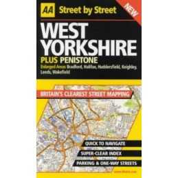 AA Street by Street Yorkshire, West Hardback Book