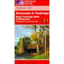 Sevenoaks and Tonbridge, Royal Tunbridge... by Ordnance Survey Sheet map, folded