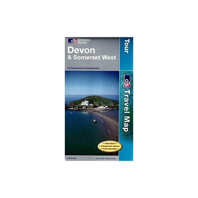 Devon and Somerset West (OS Travel Map -... by Ordnance Survey Sheet map, folded