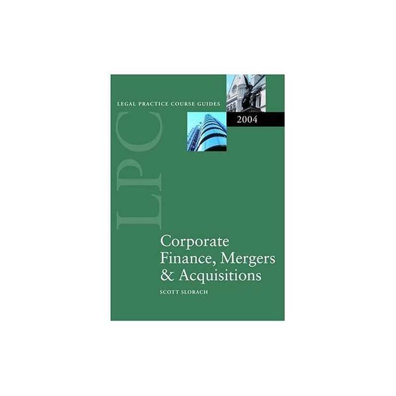 LPC Corporate Finance, Mergers and Acquisit... by Slorach, Professor S Paperback
