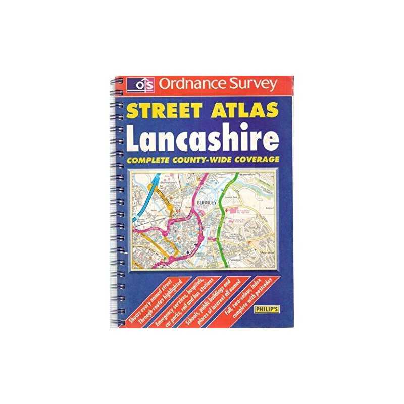 Ordnance Survey Lancashire Street Atlas (OS / Philips street at... Spiral bound