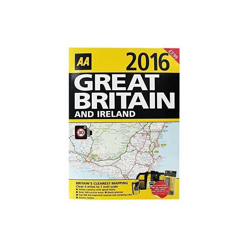 Great Britain and Ireland Road Atlas 2016 Book