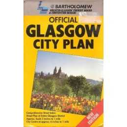 Official Glasgow City Plan Colour Street Map by Bartholomew Sheet map Book The