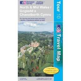 North and Mid Wales (OS Travel Series - ... by Ordnance Survey Sheet map, folded