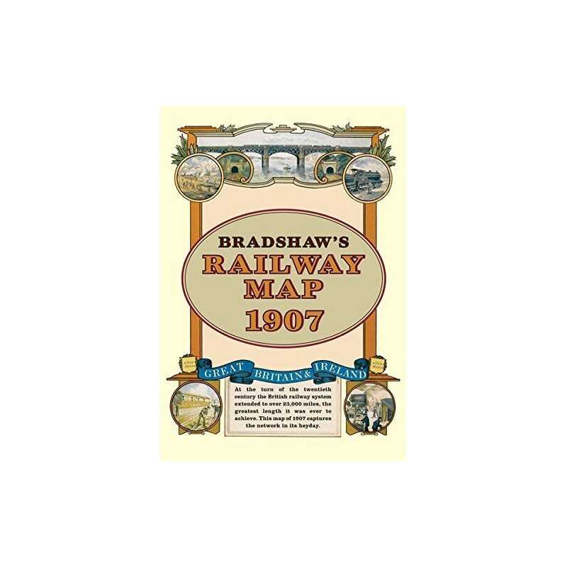Bradshaws Railway Folded Map 1907 by Bradshaw, George Book