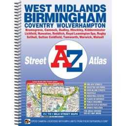 West Midlands Street Atlas (spiral) (A-Z... by Geographers A-Z Map Spiral bound