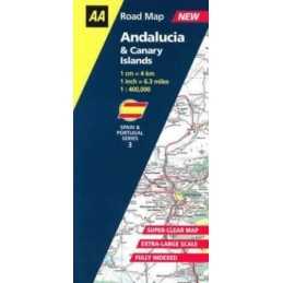 Andalucia and Canary Isles (AA Road Map Spain &... by Portugal Sheet map, folded