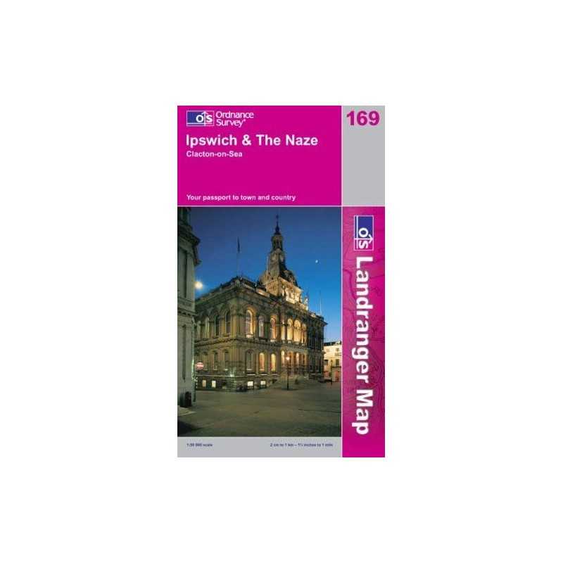 Ipswich and the Naze, Clacton-on-Sea (La... by Ordnance Survey Sheet map, folded