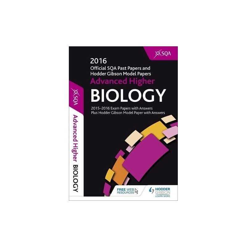 Advanced Higher Biology 2016-17 SQA Past Papers with Answers by SQA Book The
