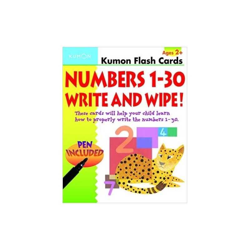Numbers 1-30 Write & Wipe Flash Cards - 9781933241081