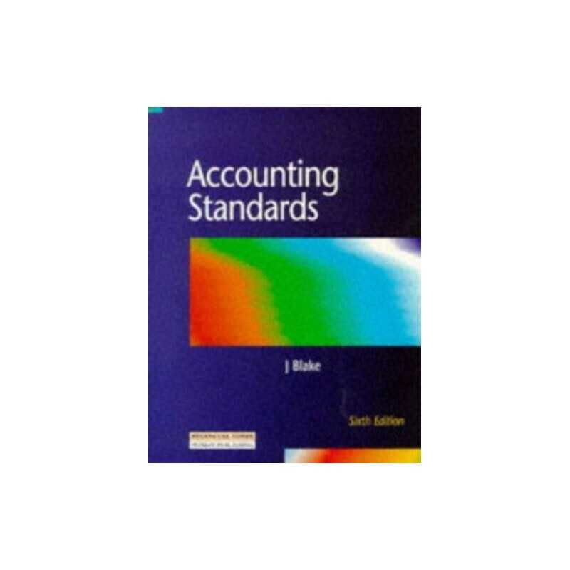Accounting Standards by Blake, Prof John Paperback Book