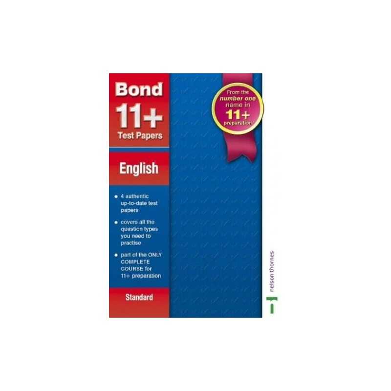 Bond 11+ Test Papers: English (Standard) (Bond Asse... by Down, Frances Pamphlet