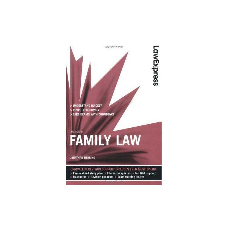 Law Express: Family Law (Revision Guide) by Herring, Jonathan Paperback Book The