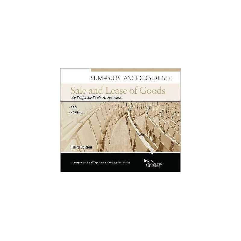 Sum and Substance Audio on the Sale and Lease of Goods - 9780314282323