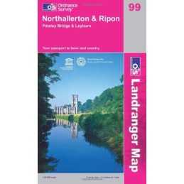 Northallerton and Ripon, Pateley Bridge ... by Ordnance Survey Sheet map, folded