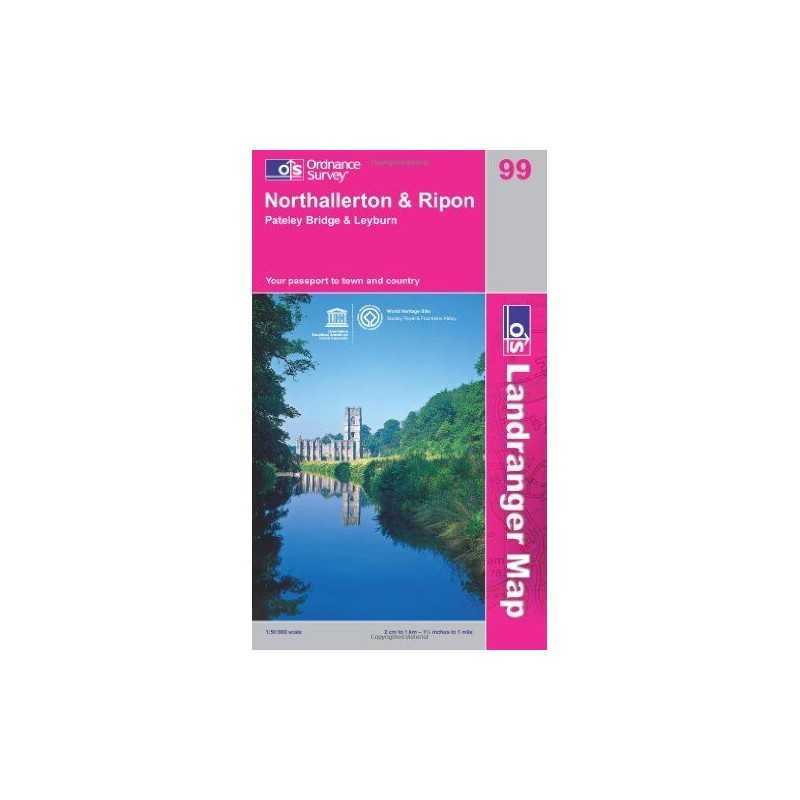 Northallerton and Ripon, Pateley Bridge ... by Ordnance Survey Sheet map, folded