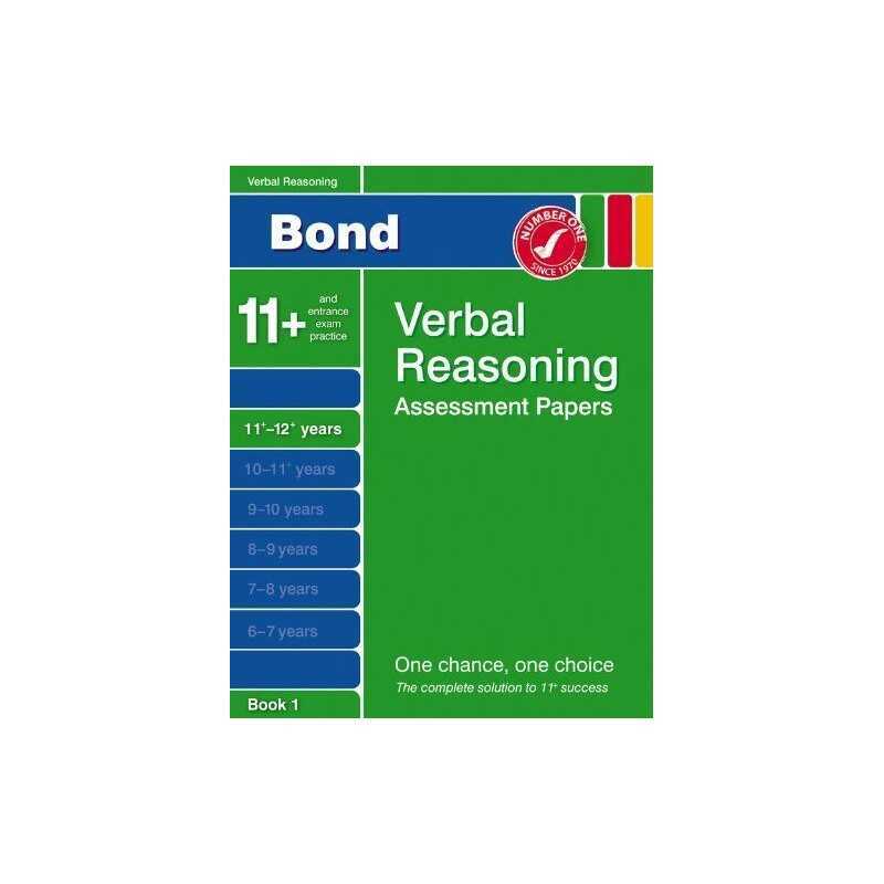 Bond Fifth Papers in Verbal Reasoning: Fifth Papers in by J. M. Bond 0748784853