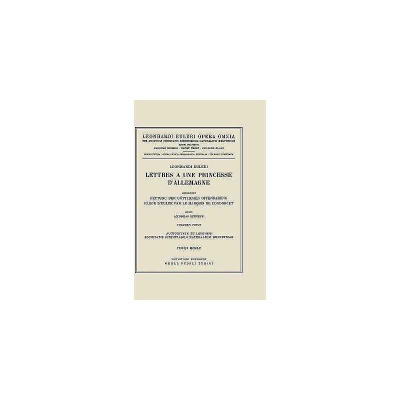 Lettres a une princesse dAllemagne 2nd part - 9783764314712