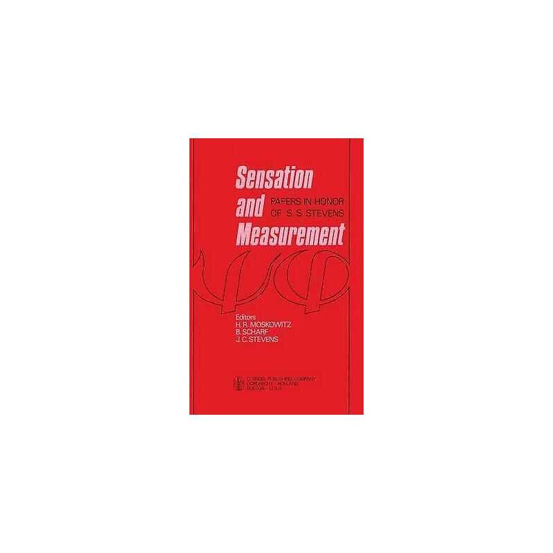 Sensation and Measurement - 9789027704740