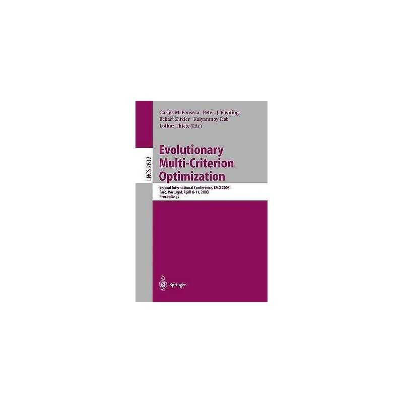 Evolutionary Multi-Criterion Optimization - 9783540018698