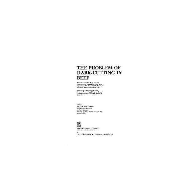 The Problem of Dark-Cutting in Beef - 9789024725229