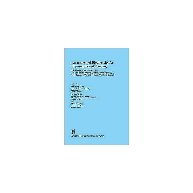 Assessment of Biodiversity for Improved Forest Planning - 9789048149629