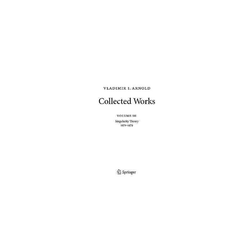 Vladimir Arnold - Collected Works - 9783662570173