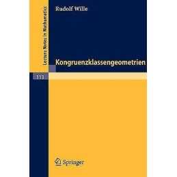 Kongruenzklassengeometrien - 9783540049029