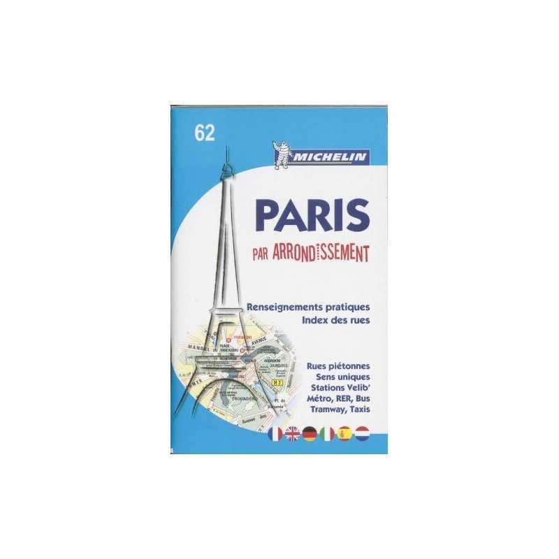 Paris par arrondissement - Plan Atlas 62 (Miche... by Michelin Sheet map, folded