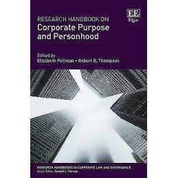 Research Handbook on Corporate Purpose and Personhood - 9781789902907