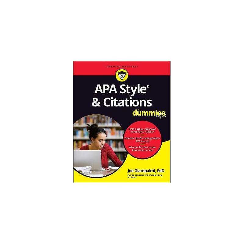 APA Style & Citations For Dummies - 9781119716440
