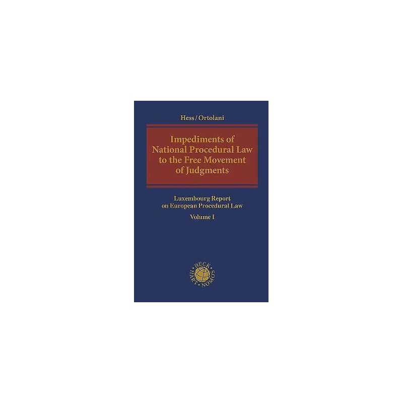 Impediments of National Procedural Law to the Free Movement ... - 9781509932375