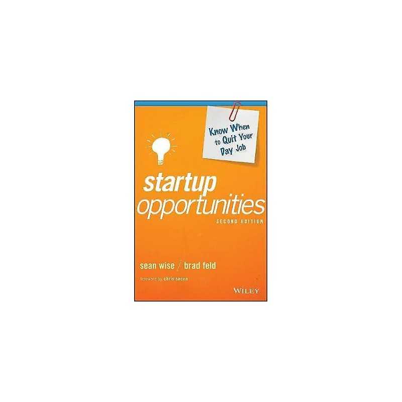 Startup Opportunities - 9781119378181