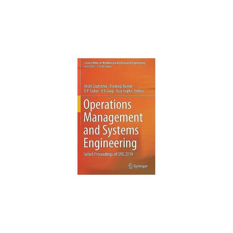 Operations Management and Systems Engineering - 9789811560194