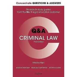 Concentrate Questions and Answers Criminal Law - 9780198853480