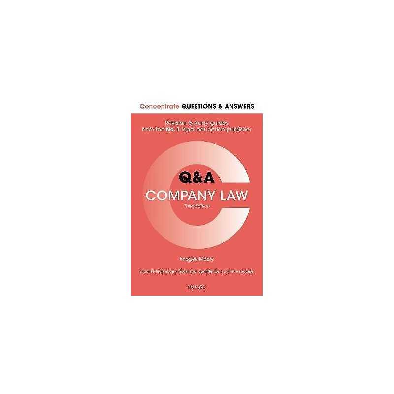 Concentrate Questions and Answers Company Law - 9780198856726