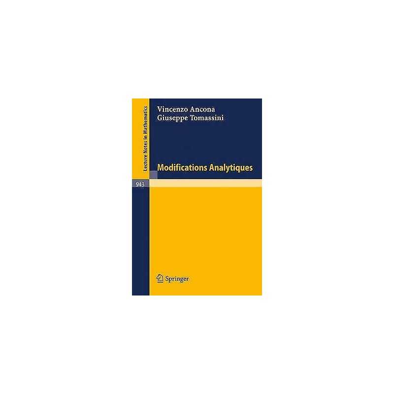 Modifications Analytiques - 9783540115700