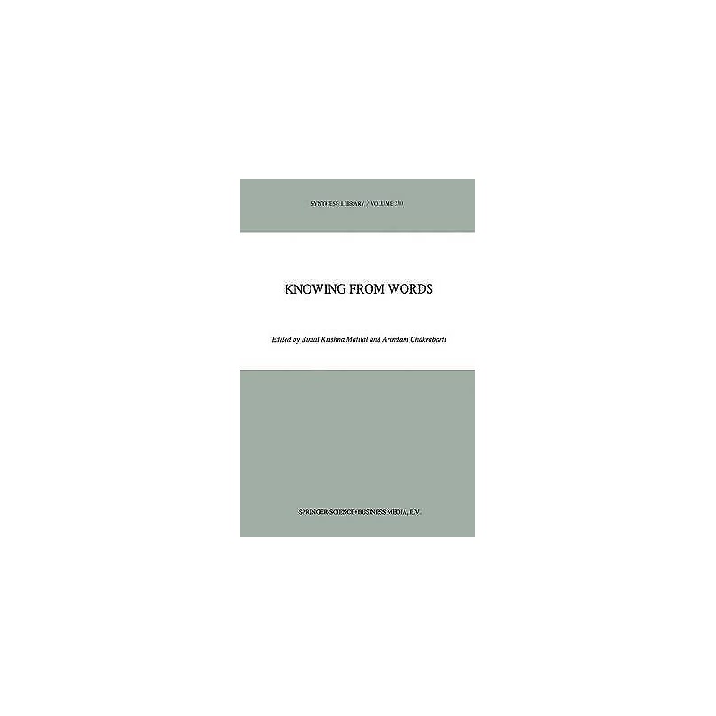 Knowing from Words - 9789048142873